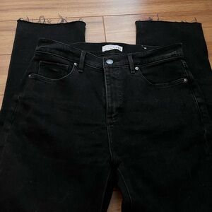 loft straight black jeans
